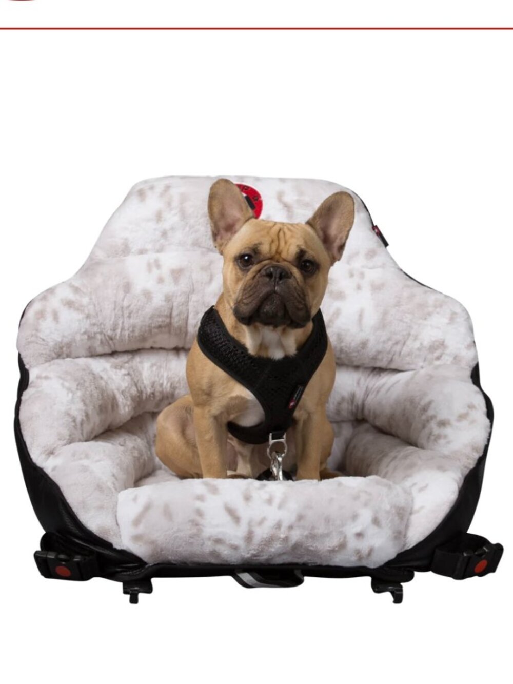 PupSaver Minky Snow Leopard Dog Car Seat